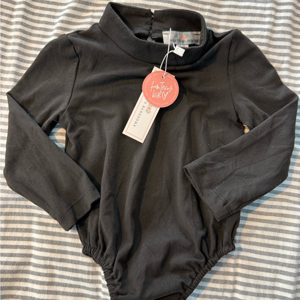(NWT) Bailey’s Blossoms Black Leotard